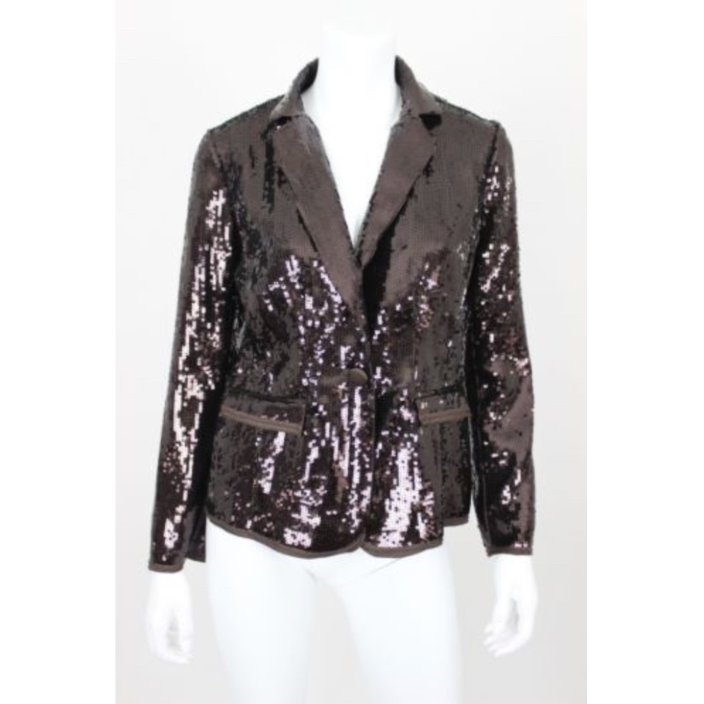 NWT Chico's Blazer Tuxe Sheron Brown Sequin 0 $149